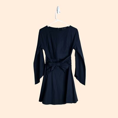 Intermix Black Cutout Tie Mini Dress | eBay