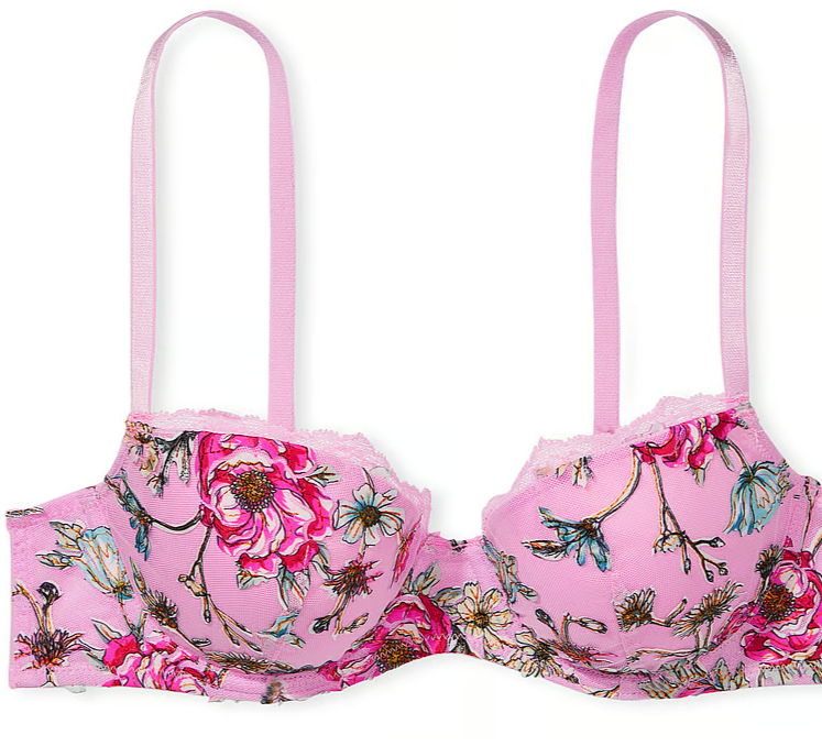 38DDD Raised Pink Posey Daisy Dream Angels Victorias Secret Lined