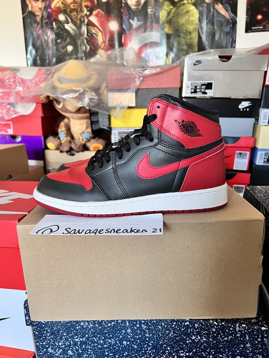 Nike Jordan High Bred (2016) Banned Black Red UK US (GS) Used  575441-001
