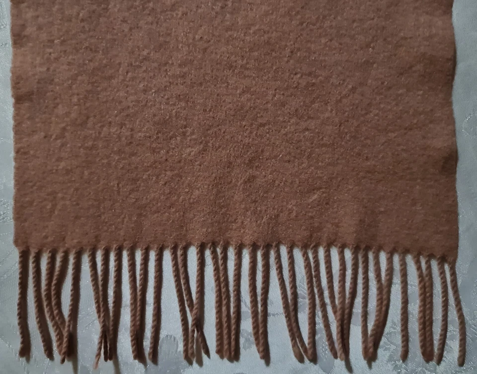 BUFANDA VINTAGE AUTÉNTICA SOBHA CACHEMIR BEIGE SÓLIDO CACHEMIR BL FLECOS LARGOS PARA HOMBRE Foto 2 de 3