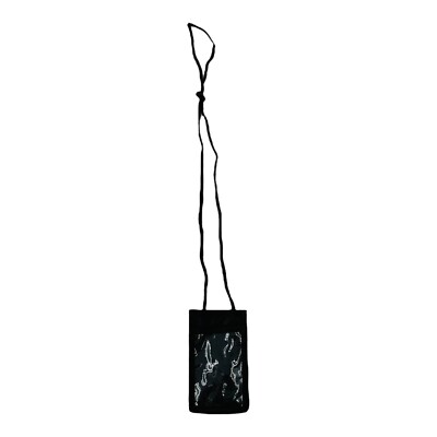 Lot of 2 Advantus Vertical ID Neck Pouch Black/Clear 3.25'' x 5'' Holder