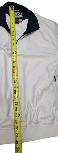Zero Restriction Pullover Mens Large Golf Outerwear Beige Vtg Windbreaker - Picture 8 of 10