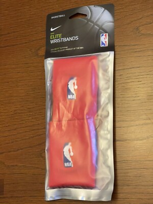 NIKE Elite Wristbands Dri-Fit NBA RED NEW SEALED PACKAGE 1 Pair 