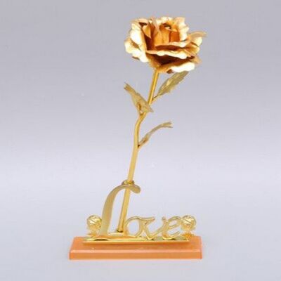 Künstlich 24K Gold Beschichtung Folie Rose Blume Für Valentinstag Liebhaber Hot