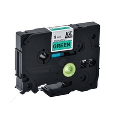 Compatible for Brother P-touch TZe-721 TZ721 Black on Green 9mm Laminated Label
