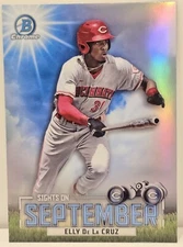 2023 Bowman Chrome Elly De La Cruz Holo Sights on September Rookie No. SOS-7