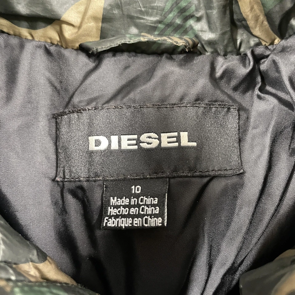 Casaco Diesel Masculino 10 Camuflagem Camuflagem Puffer Jaqueta de Inverno Pesada Manga Longa - Imagem 4 de 4