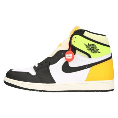 NIKE AIR JORDAN 1 RETRO HIGH OG VOLT GOLD 555088-118 TOP SNEAKERS Used - Picture 1 of 7