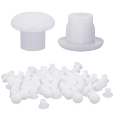 100 Pcs Plastic Hole Plugs 3/16" 5mm Screw Caps Cover White Plastic Hole Plugs