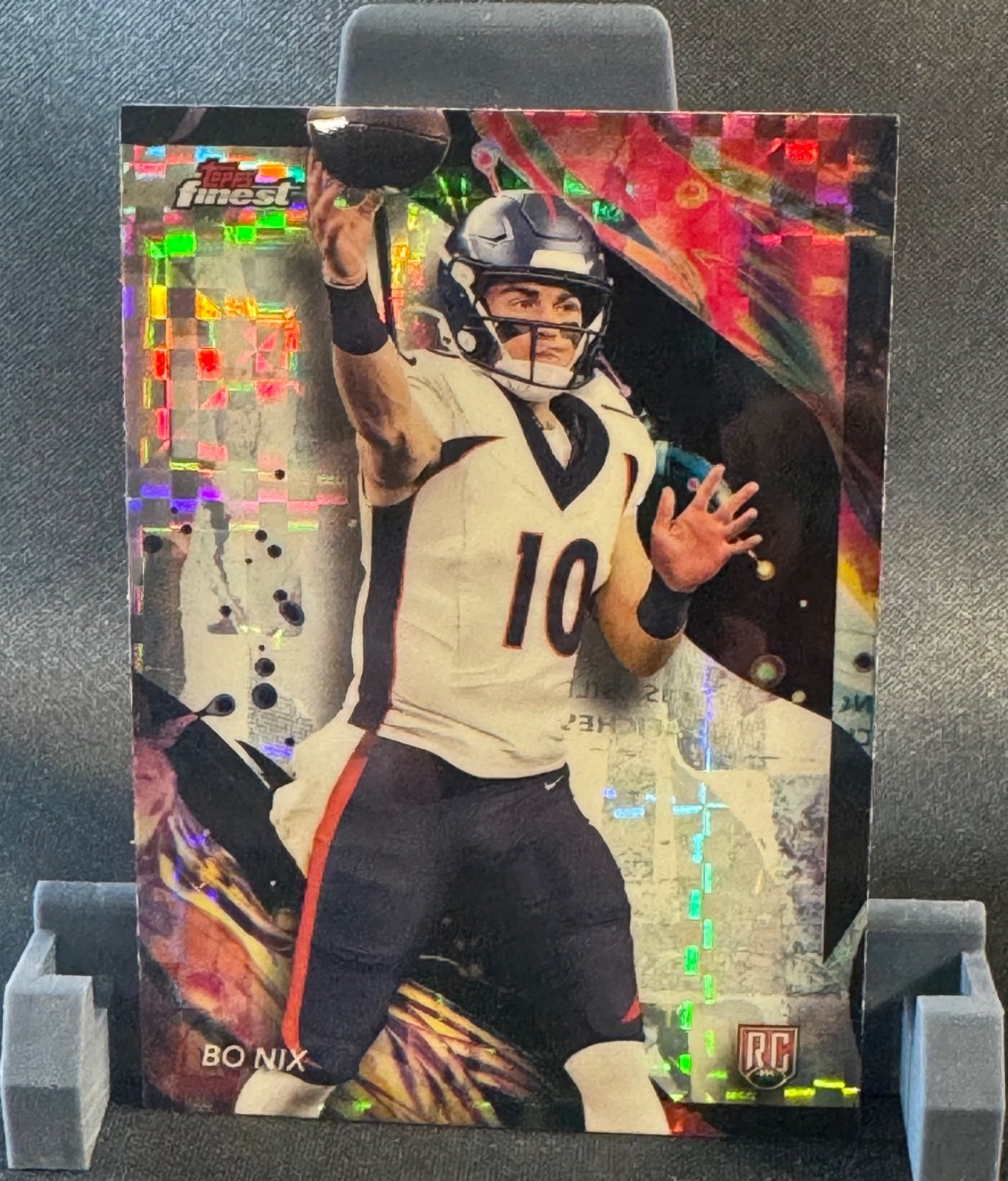 2024 Topps Finest - Uncommon Bo Nix #163 Refractor (RC)