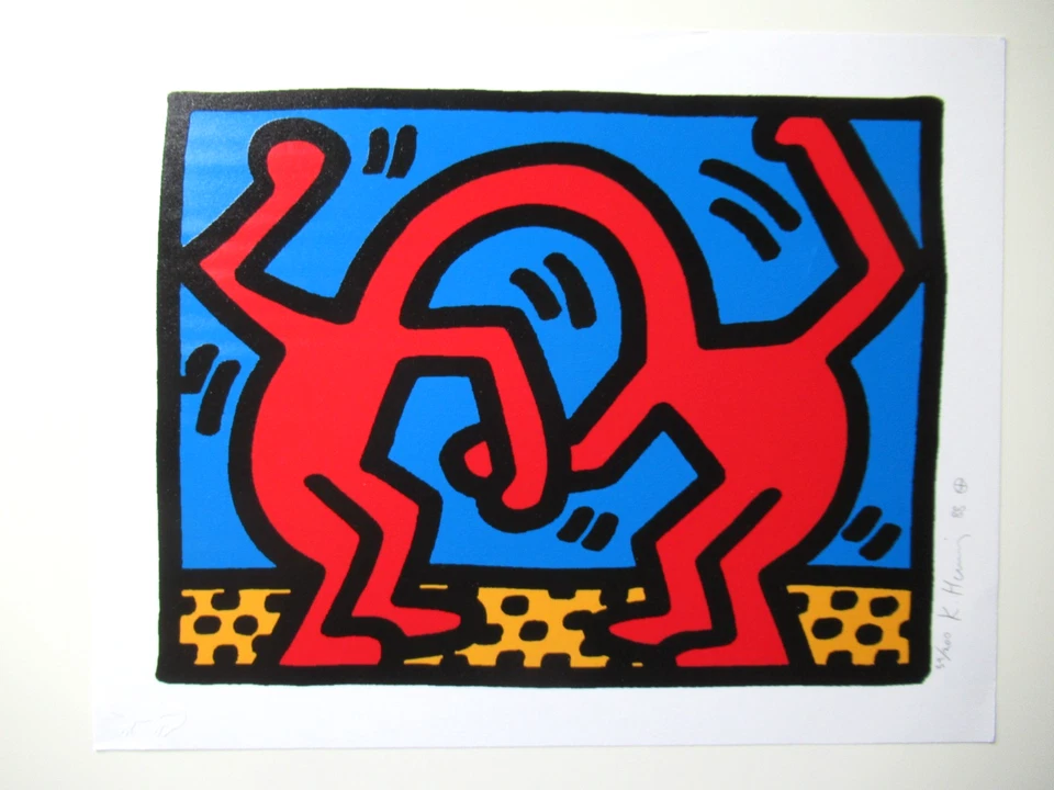 KEITH HARING: Aus Pop Shop, Siebdruck, Original signiert von 1988 mit Expertise - Bild 2 von 4