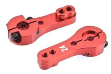 24T for Hitec Red Aluminum Dual Clamping Servo Horn -2 Pack #8011