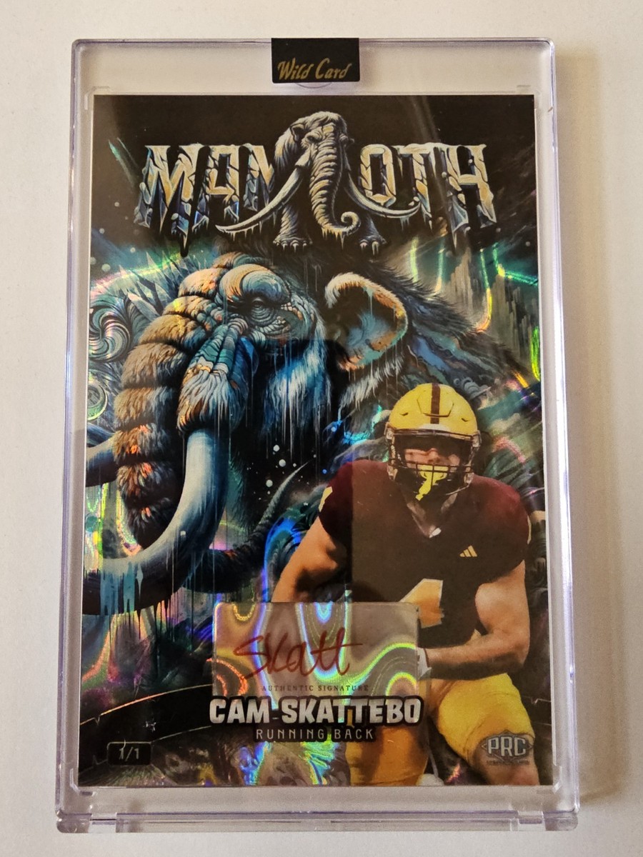 Wild Card Prehistoric Mammoth Autograph PRC Cam Skattebo Auto 1/1