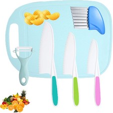6Pcs Kids Knifes Set for Real Cooking, with Children's Safe Cooking Knifes in...