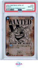 BUGGY WANTED ALT ART PEZZO UNICO OP09-051 2024 IMPERATORI NEL NUOVO FOIL JAP PSA 10