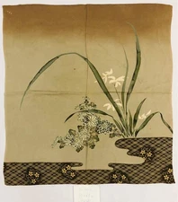 Chirimen Edo Furoshiki Fabric Scraps Model M-1442 Two-Wide Vintage Rag Cloth