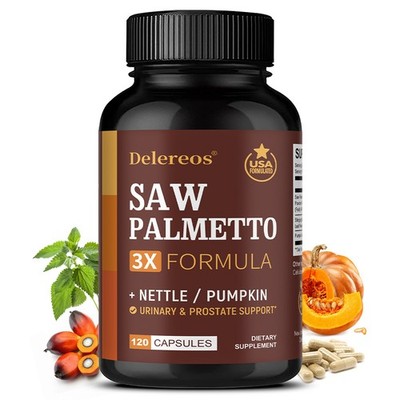 Saw Palmetto Supplement With Nettle And Pumpkin Seed Extract 30/60/120 Capsules