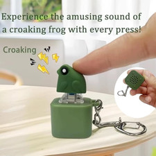 Frog Croaking Fidget Toy Adults Keyboard Clicker Frog Fidget Toys Fun Keychain