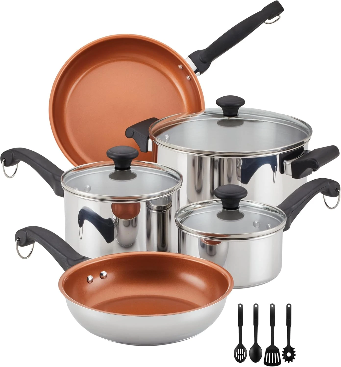 Classic 12-Piece Stainless Steel Induction Cookware Set with Utensils
Opens in a new window or tab