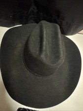 TWISTER HAT Wool Santa Fe XXX SELECT WOOL Black Western Cowboy Hat Size 7 1/8