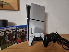 Sony PlayStation 5 Slim Disc Edition, Weiß, 1TB 2 Controller 2 Spiele