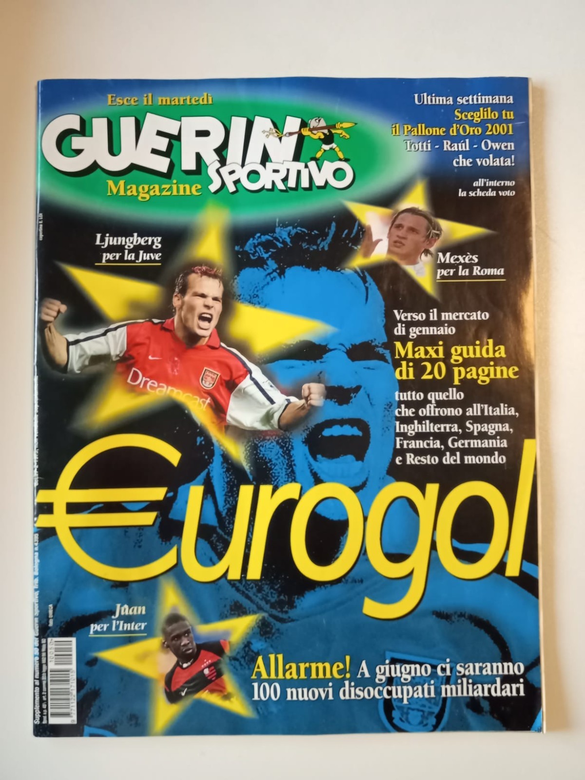 Guerin Sportivo Magazine 2001 – Allegato – Calcio – Calciomercato – Juventus Rom
