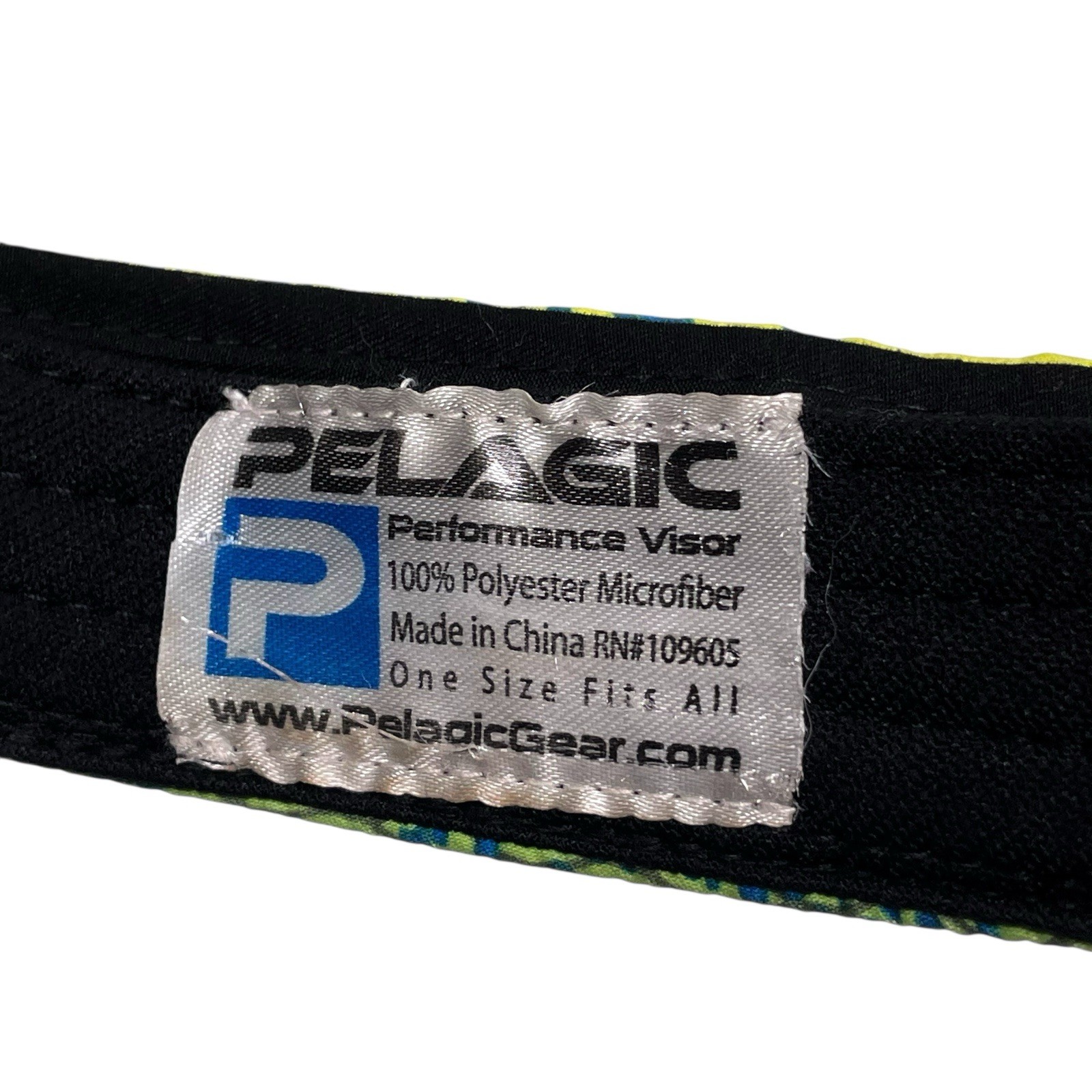 Pelagic Performance Psycho Dorado Multicolor Yellow/Blue/Green Fishing Visor Hat