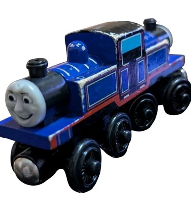 Thomas The Train Mighty Mac Wooden Railway Two Face Engine 2003