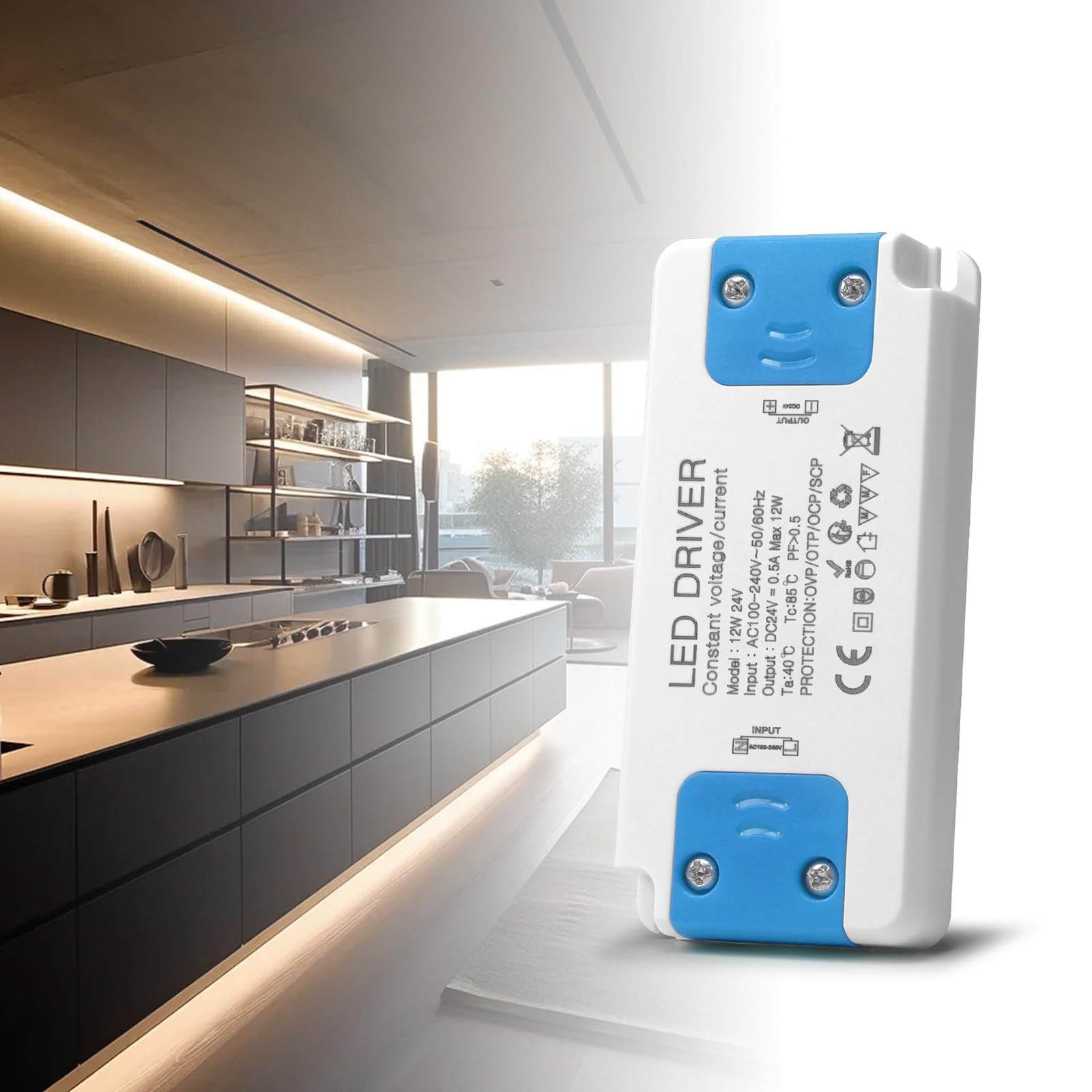 Alimentatore 12V 0,5A, BRIMETI 12W Trasformatore 220V a 24v LED Driver AC (g2B)