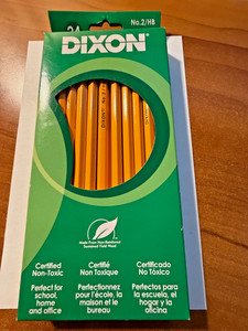 NOS 24 Pack Dixon Pencils  No.2 / HB Latex Free Eraser Non-Toxic (z35)