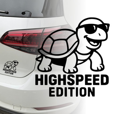 Auto Aufkleber Schildkröte Highspeed Edition | Ver. Farben Größen | Sticker 897