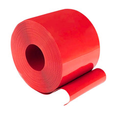 AirTech-UK PVC Strips Roll Standard Smooth 2mmx 200mm- Translucent Red