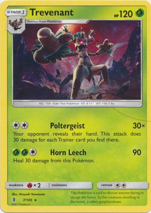 Trevenant - 7/145 - Rare (Hp) Guardians Rising - Grass Pokémon