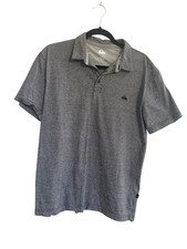 Quicksilver Mens Large Heather Gray Polo Shirt Regular Fit Short Sleeve 6002