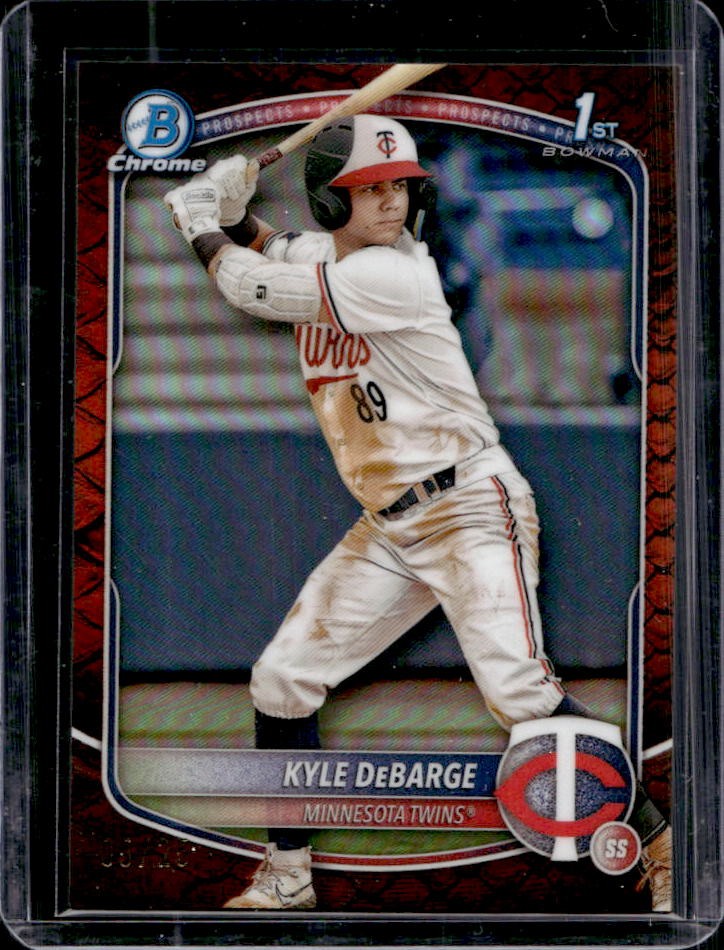 2025 Bowman Kyle DeBarge Chrome Reptilian Orange Refractor 1st #5/25