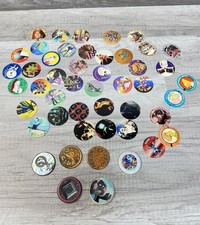 Lot Of 48 Jurassic Park , Simpsons, Skull Poison Ect Vintage Pogs Slammers
