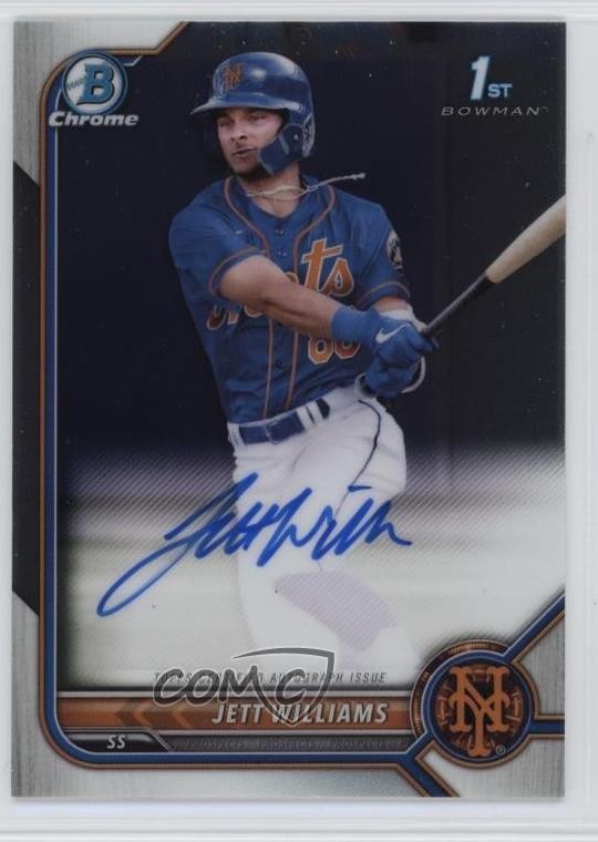 2022 Bowman Draft Chrome Draft Pick Auto Jett Williams #CDA-JWS