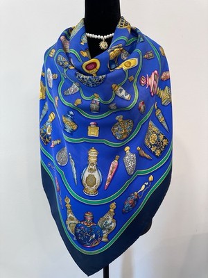 Hermes Silk Scarf Multicolor Hand Rolled Made in France