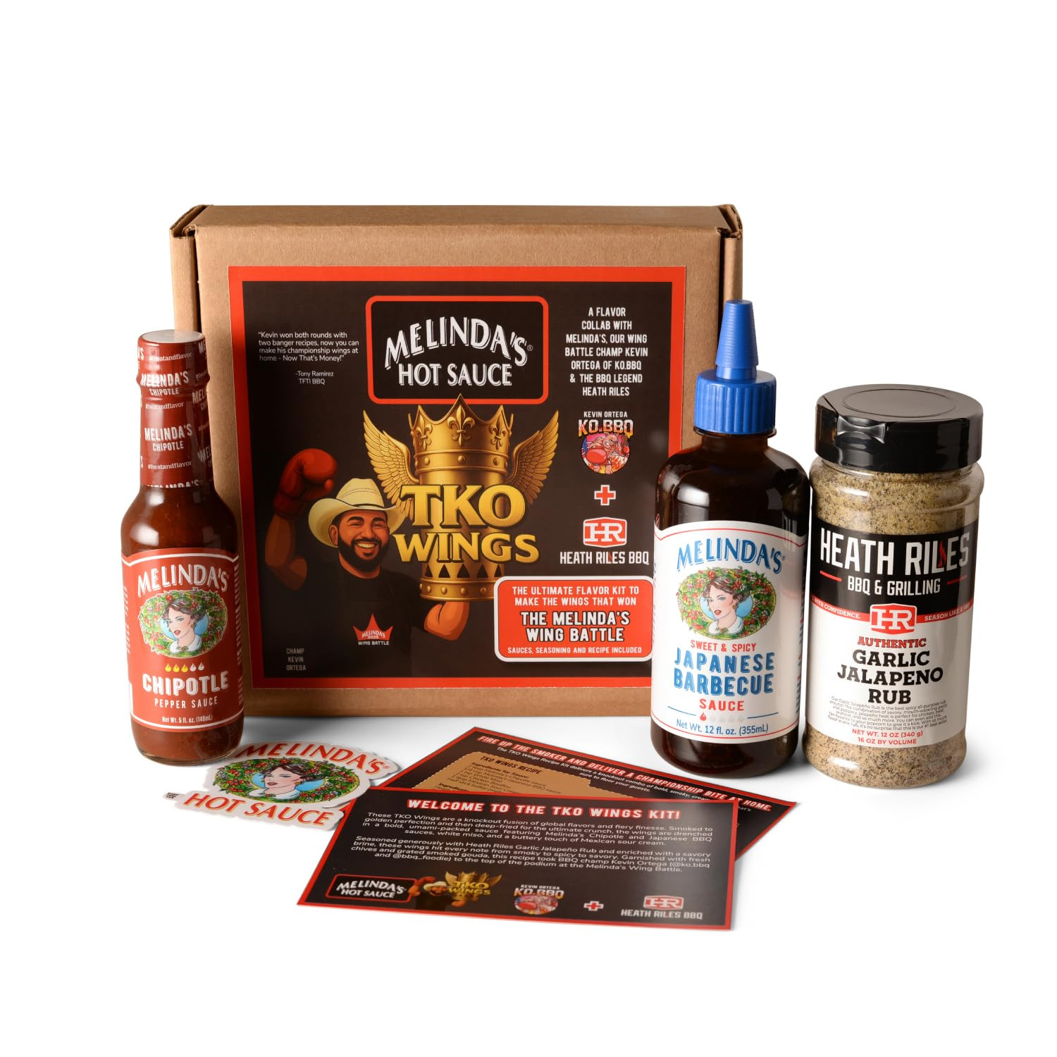 Melinda&rsquo;S TKO Wing Recipe Kit &ndash; Championship Flavor Set with Japanese BBQ Sauce,