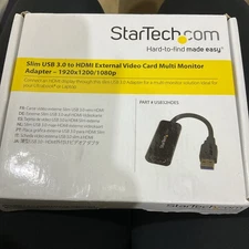 StarTech.com Slim USB 3.0 to HDMI External Video Card Multi Monitor Adapter ~NEW