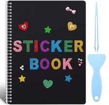 Large Reusable Sticker Book Collecting Album, 8.5 11 Inch Sticker Storage Col...