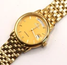 Vintage Astron Automatic Day Date Watch German Calendar President Style 36mm EXC
