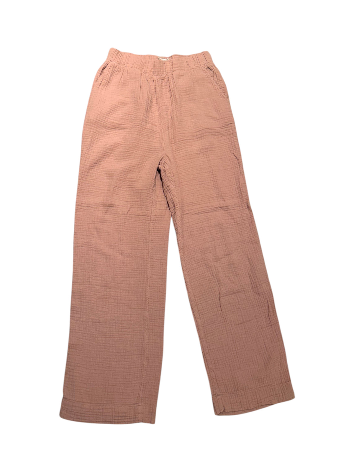 Faherty Tan Gauze Wide Leg Pants Elastic Waist Casual image 5