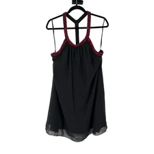 Jewel Badgley Mischka dress Trapeze sleeveless beaded trim black size 12