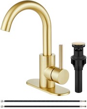 Single Hole Bathroom Faucet 1 Hole Bar Sink Faucet Suitable for Kitchen RV Va...