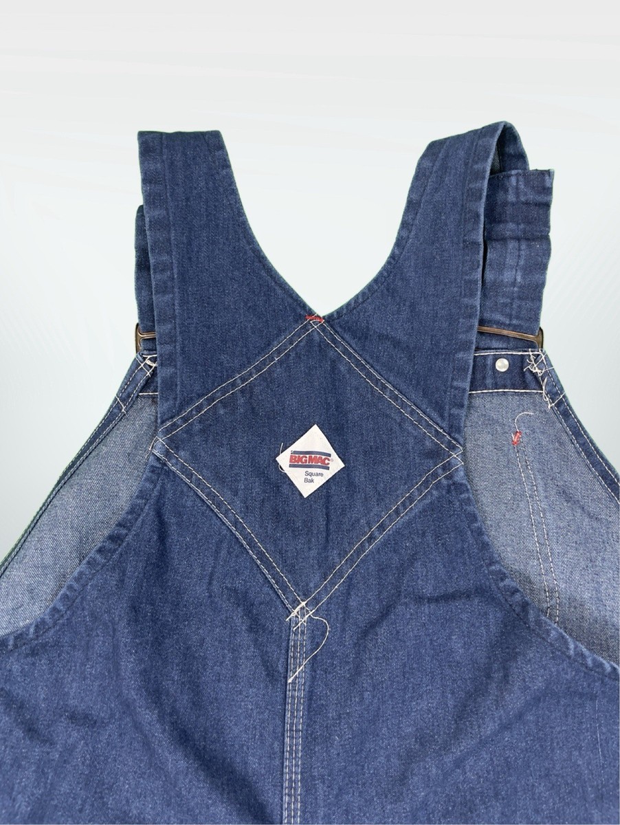 JC Penney Big Mac Square Back Overalls Made In USA Vintage 28 Inch