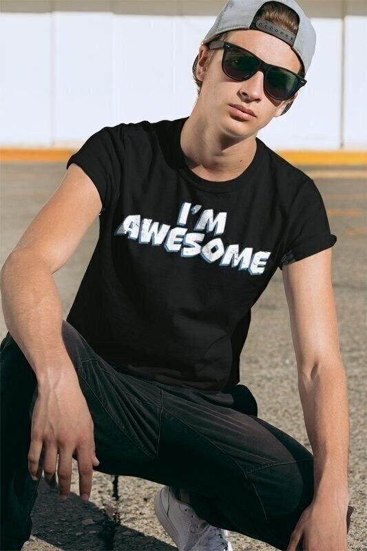 The Miz I'm Awesome Blue Black Mens T-shirt | eBay