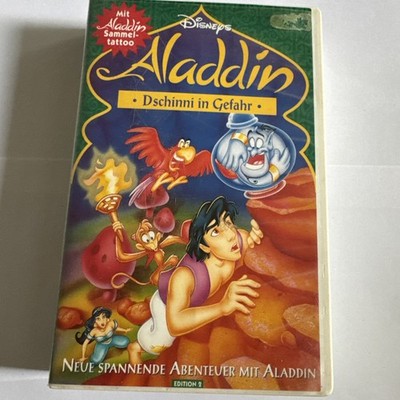 Walt Disney - Aladdin - Dschinni in Gefahr VHS Kassette PAL Hologramm 40007390