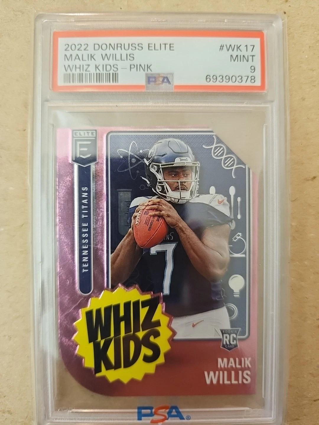 Malik Willis Panini Donruss Elite Whiz Kids #WK17 Pink