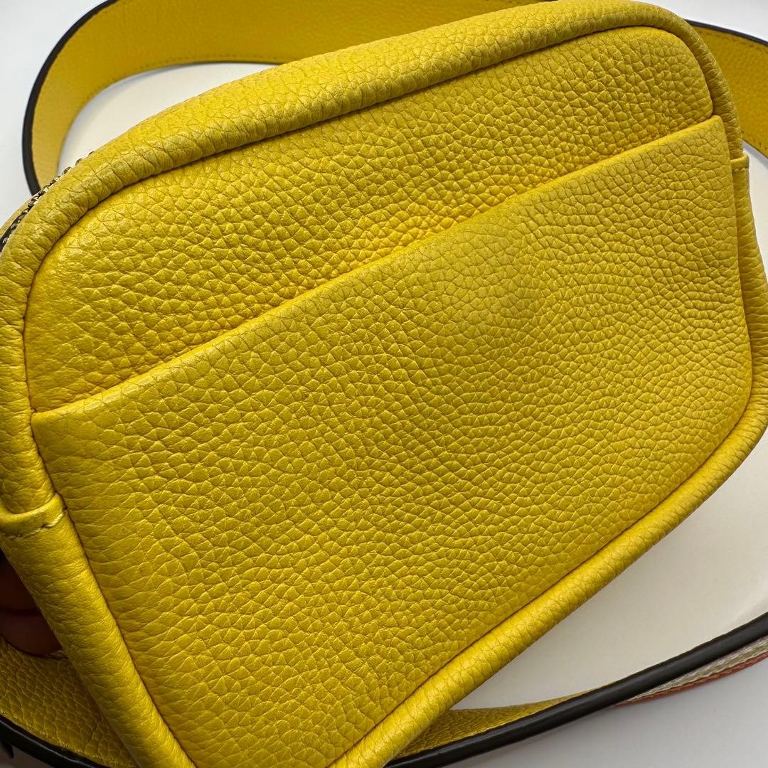 Tory Burch Perry Bombe Camera Bag Shoulder Bag Leather Yellow Women's From Japan thumbnail 17